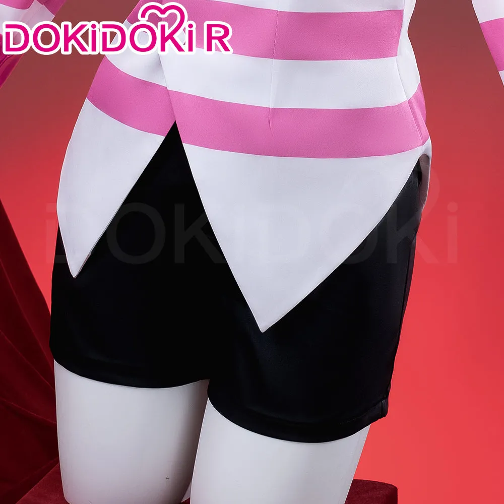 DokiDoki-R Anime Hell Hotel Cosplay Costume White Pink Top Black Shorts