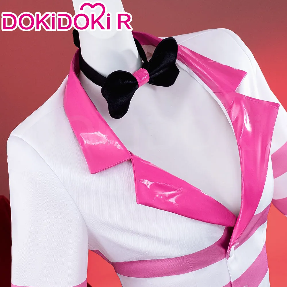DokiDoki-R Anime Hell Hotel Cosplay Costume White Pink Top Black Shorts