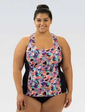 Dolfin Women's Aquashape Twist Back Tankini Top: Bonita Bloom Style