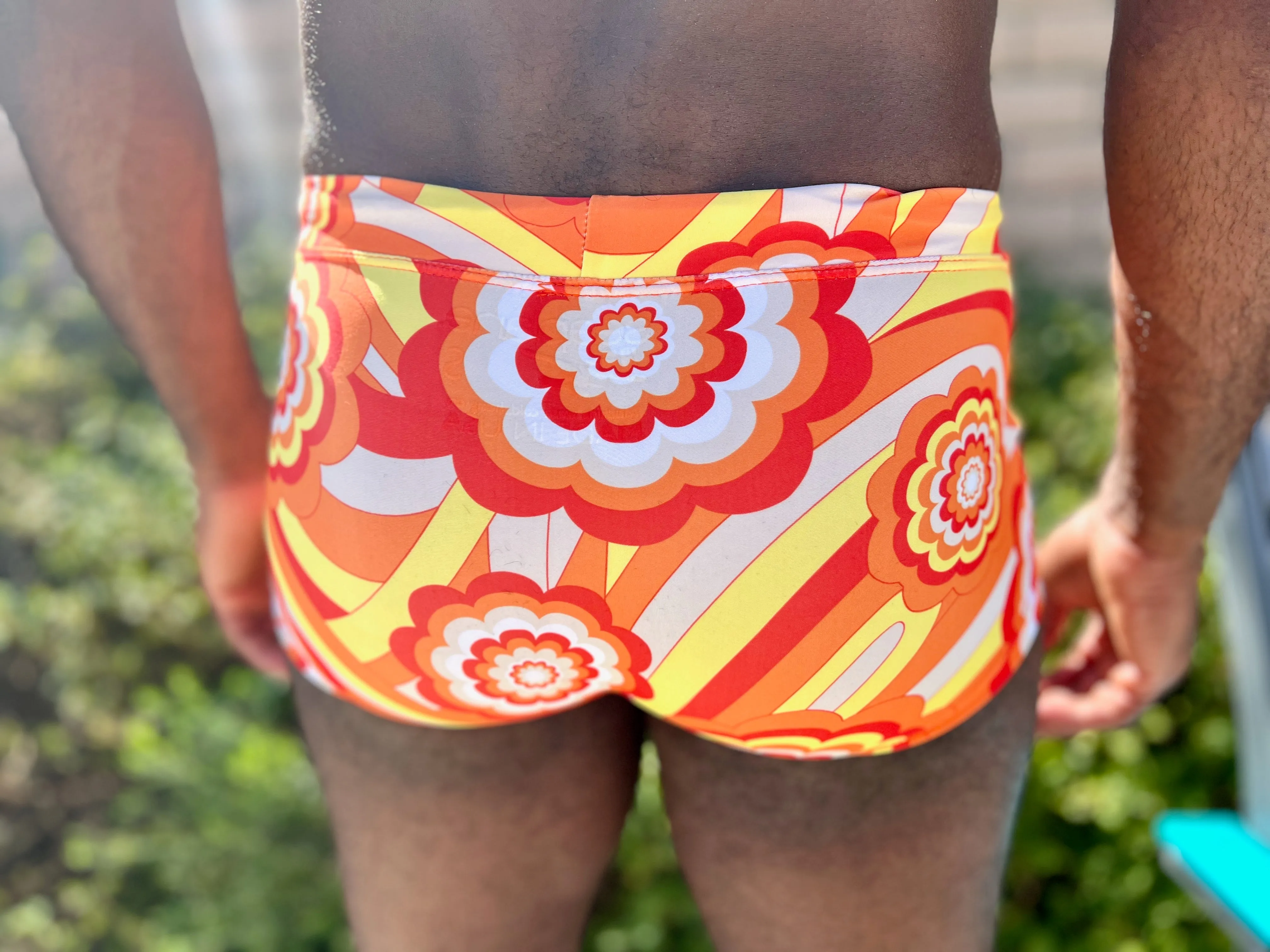 flower power blossom swim trunk
