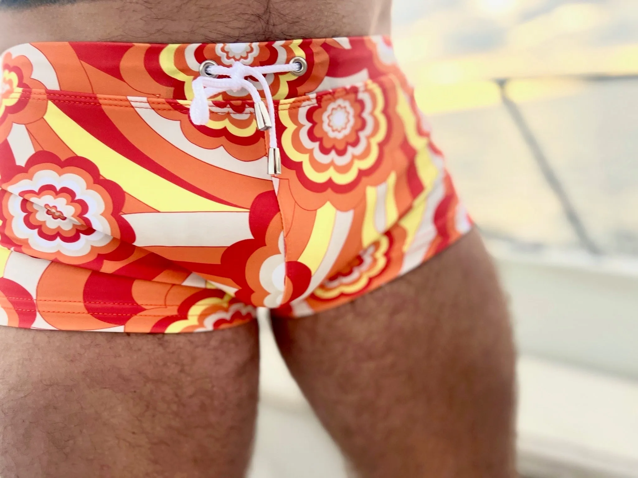 flower power blossom swim trunk