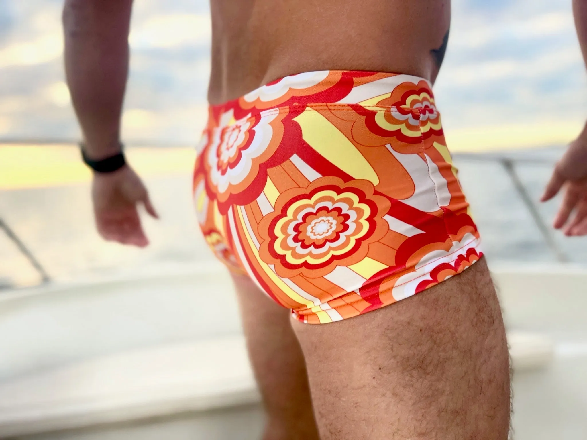 flower power blossom swim trunk