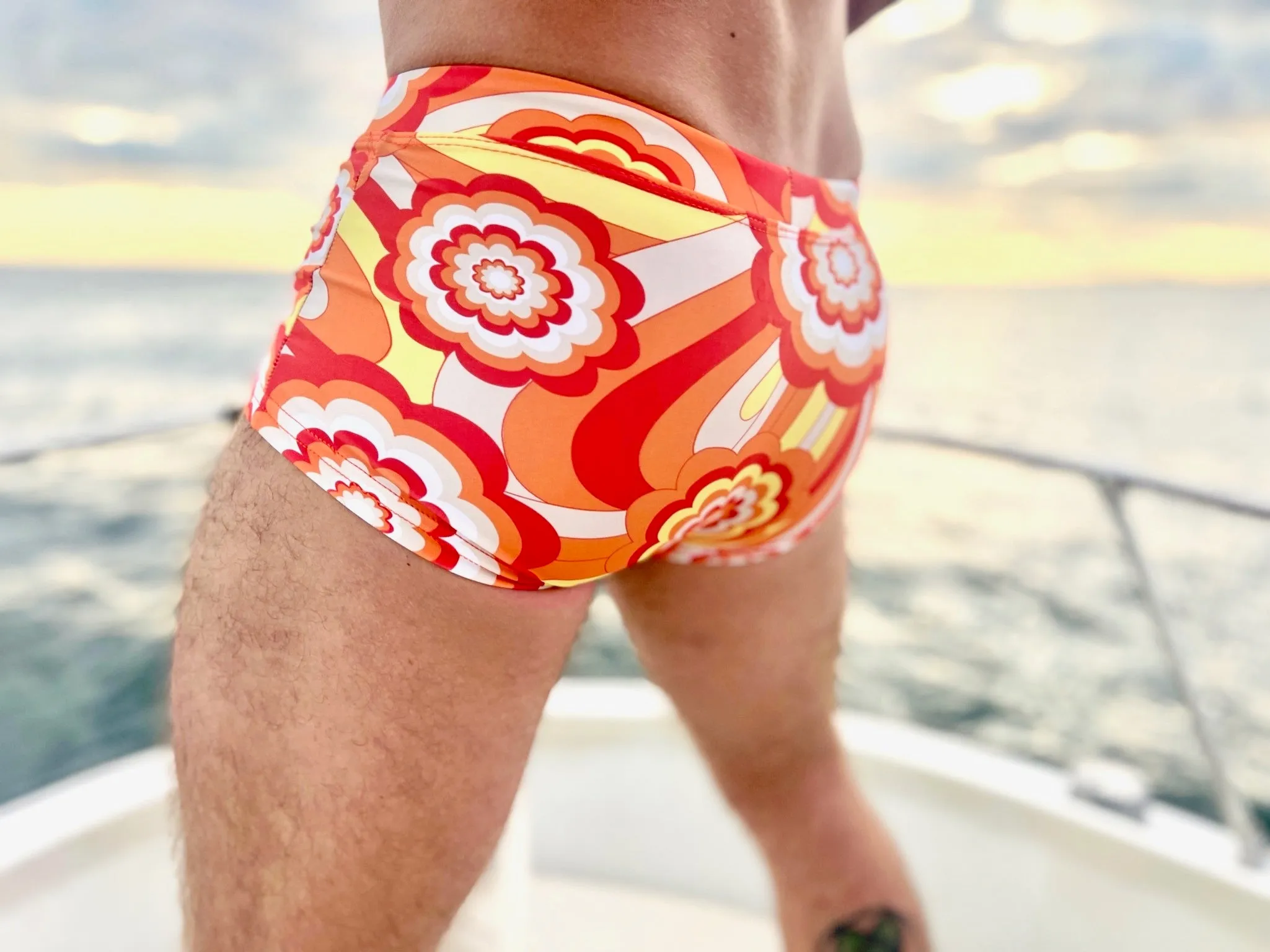 flower power blossom swim trunk