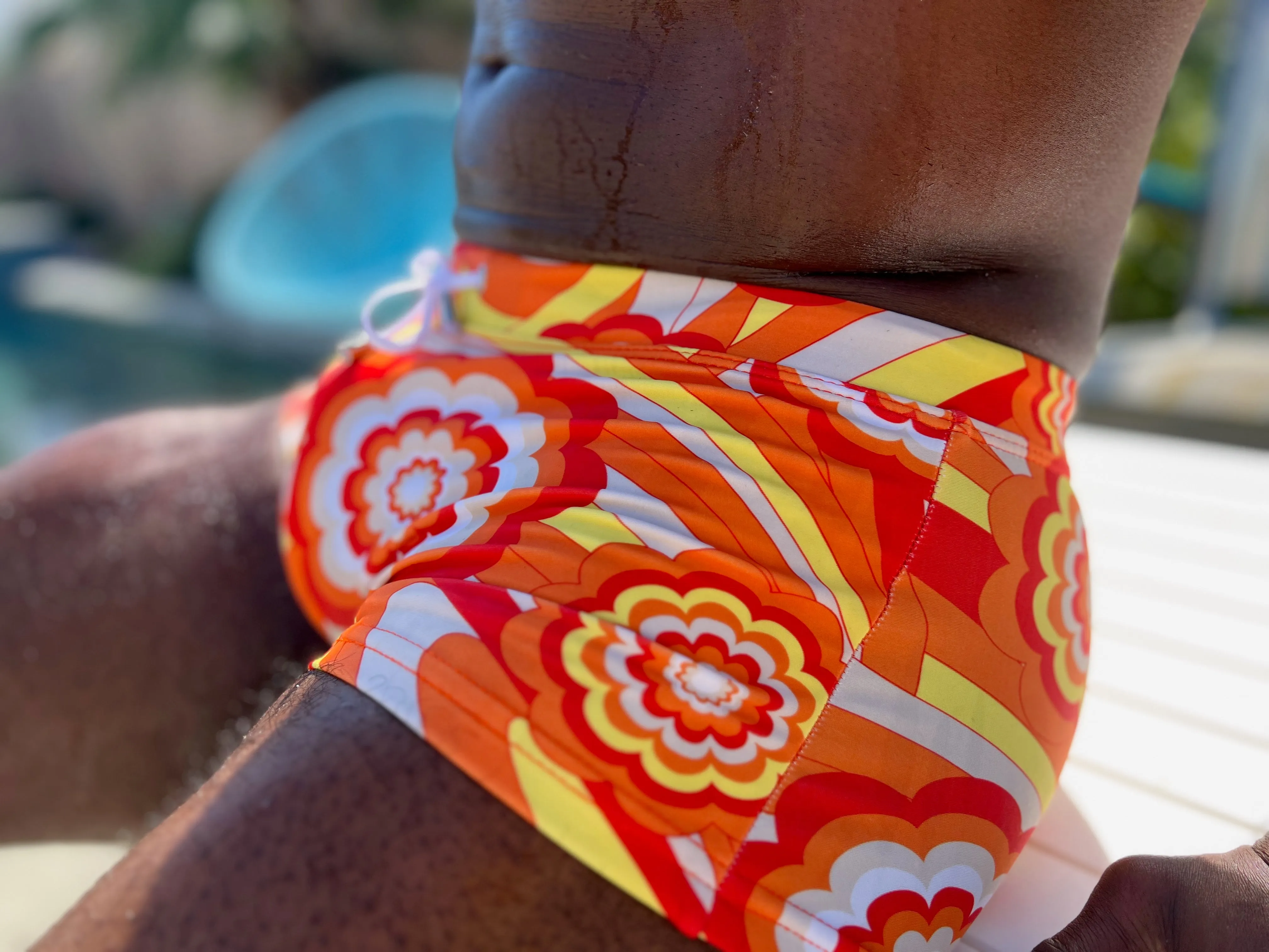 flower power blossom swim trunk