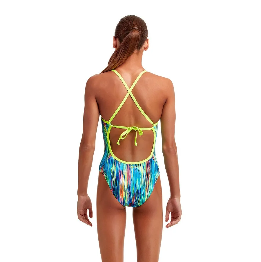 Funkita Girls Tie Me Tight One Piece FKS001G- Dripping Paint