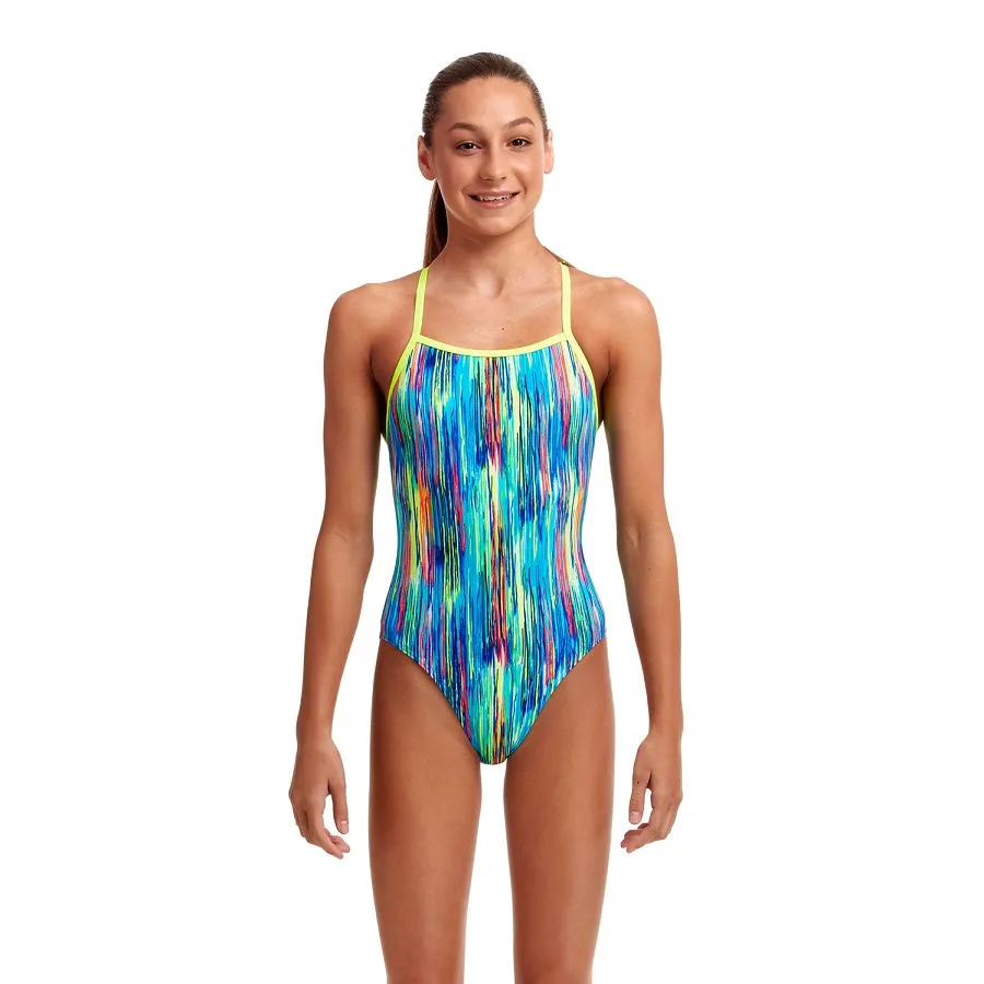 Funkita Girls Tie Me Tight One Piece FKS001G- Dripping Paint
