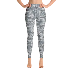 Grey Camo Pixel Yoga Pants