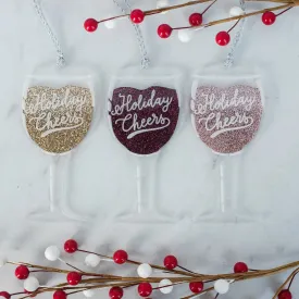 Holiday Cheers Wine Ornament - 3 Varieties
