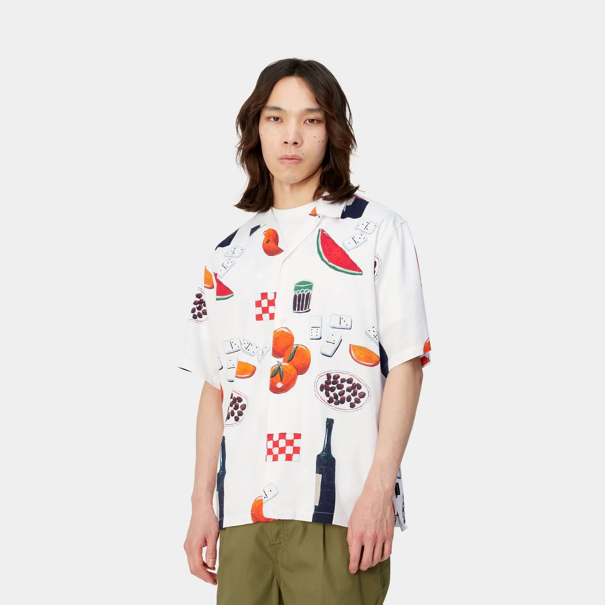 Isis Maria Dinner Print Shirt | White
