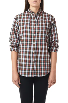 Ladies Buttondown Shirt Dress Stewart Tartan