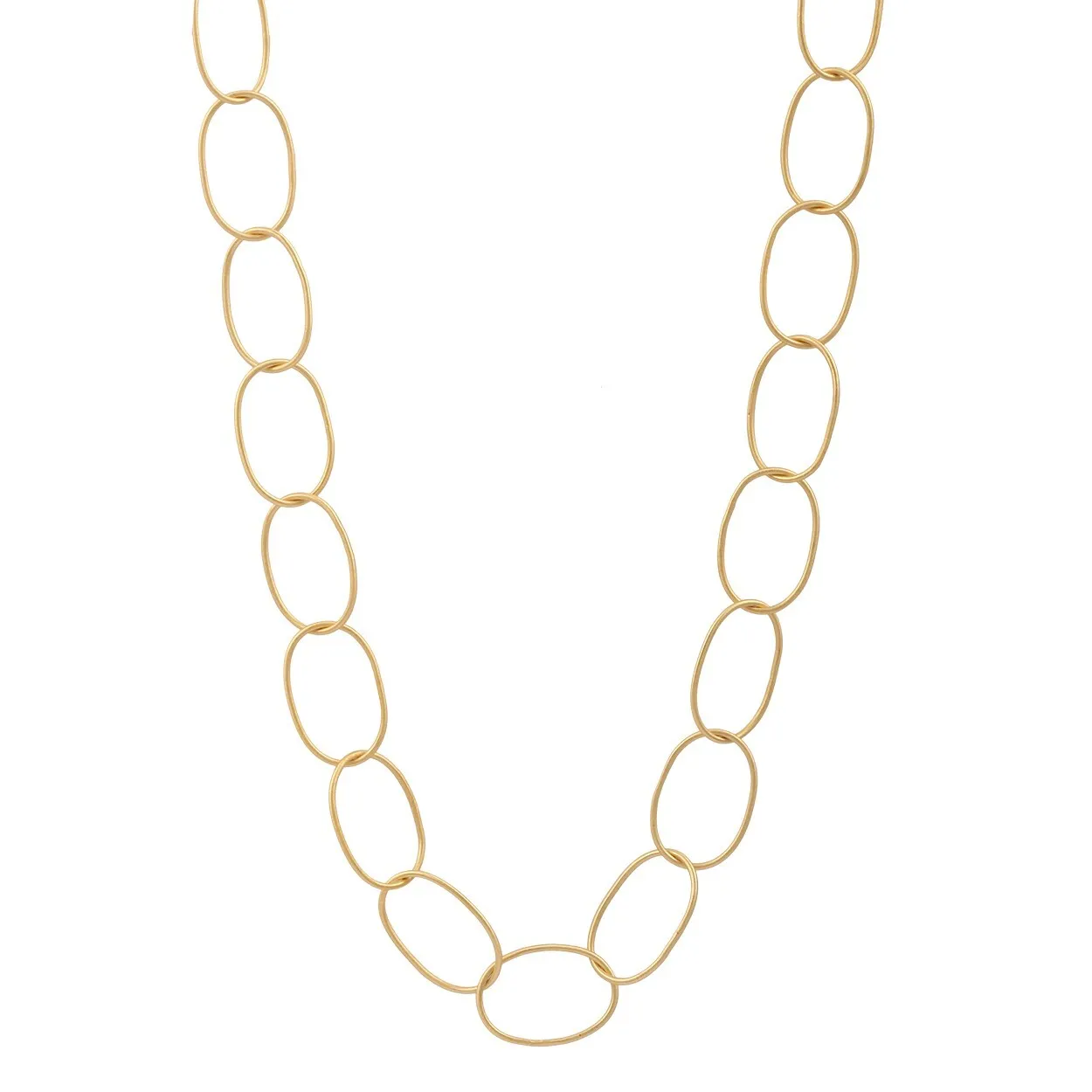 Large Gold Circles Necklace