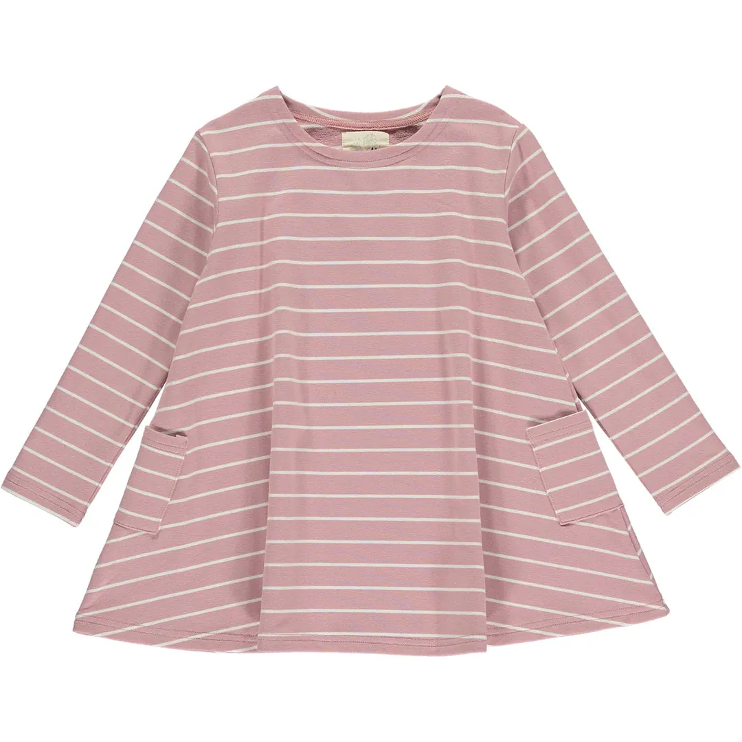 Leena Dress, Rose Stripe