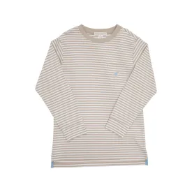 Long Sleeve Carter Crewneck
Keeneland Khaki Stripe with Barrington Blue