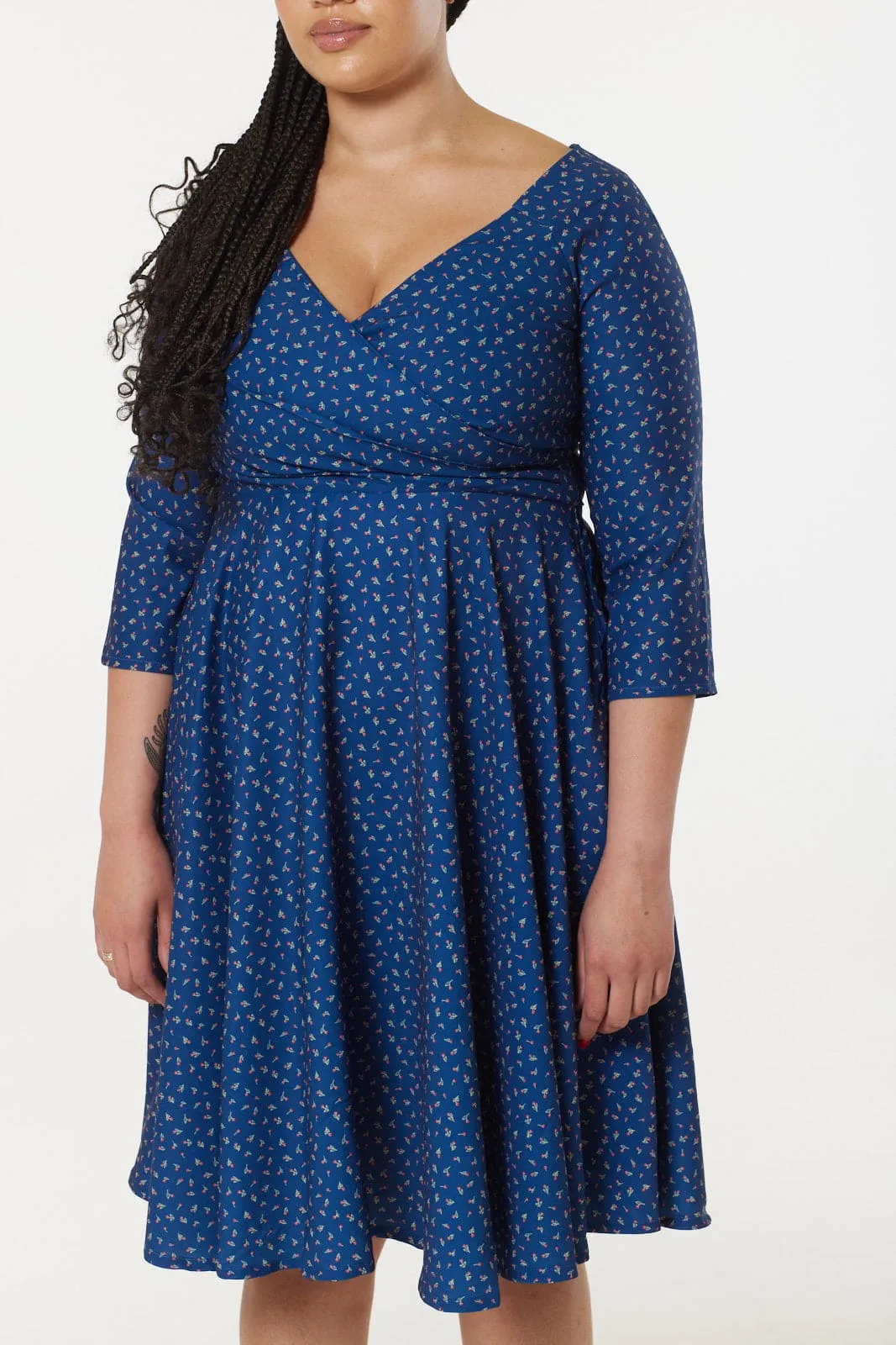 Lottie Fit&Flare, Cherry Print Midi Dress in Cherry Print