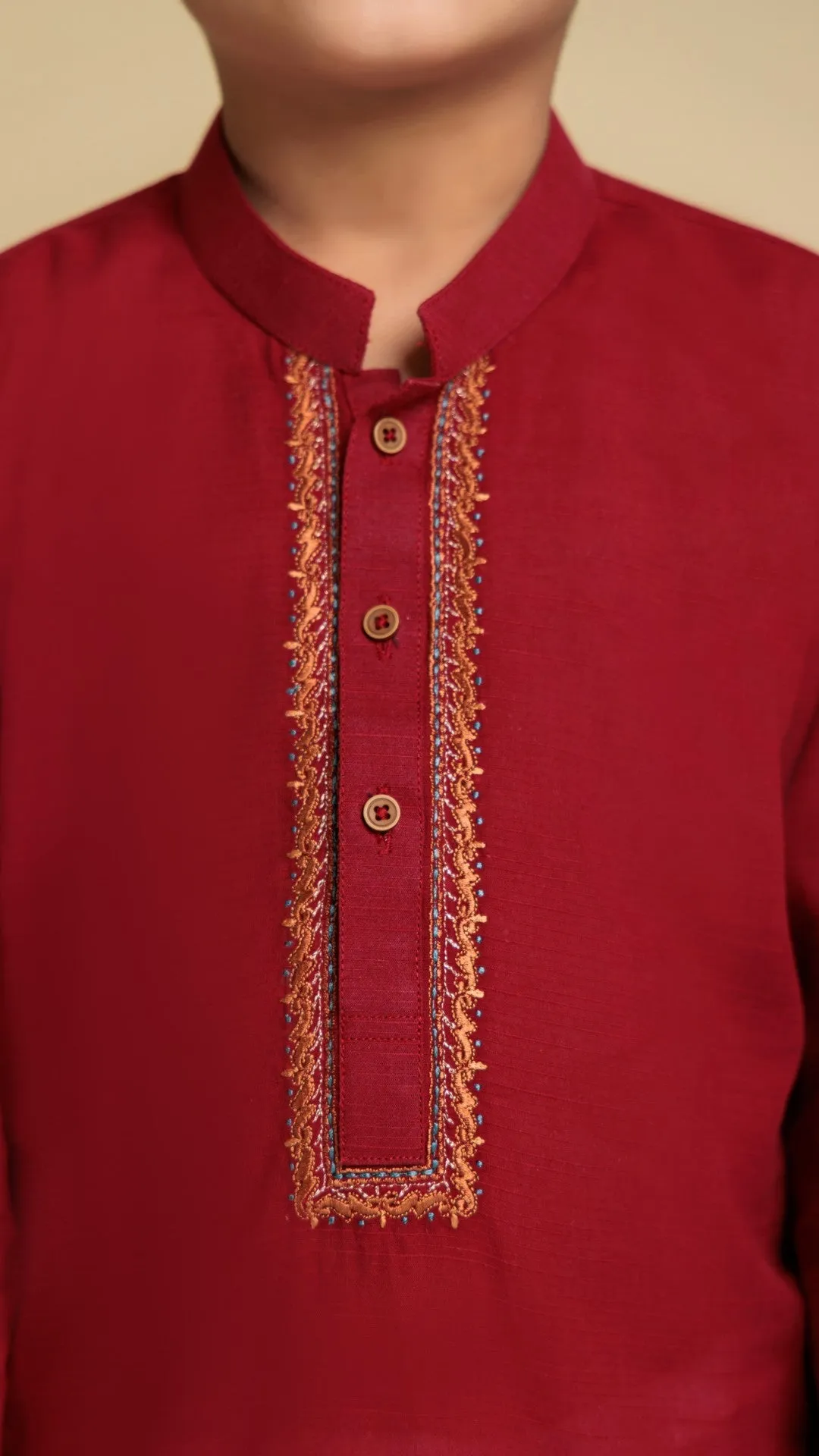 MAR00N-KURTA SHALWAR-2 PIECE (BKSS-020) B9