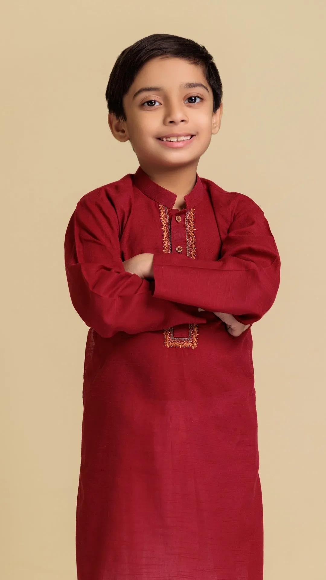 MAR00N-KURTA SHALWAR-2 PIECE (BKSS-020) B9