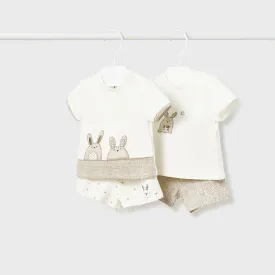 Mayoral Newborn Boy 4-piece Tshirts and Shorts Set