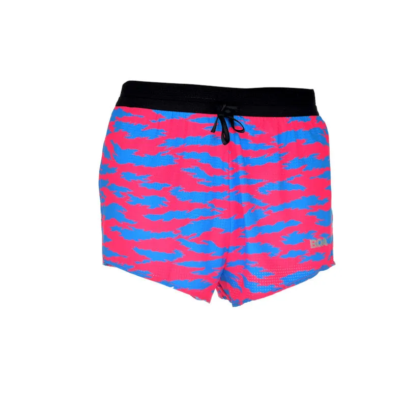 Men's Aeroelite 2" Split Shorts- Torn Camo Pink/Blue