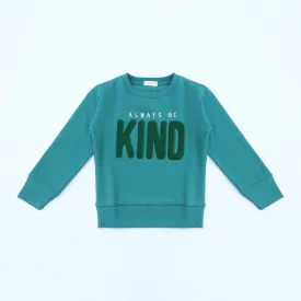 MG - Kids 'Sea Green' Patched Fleece Sweatshirt MG517