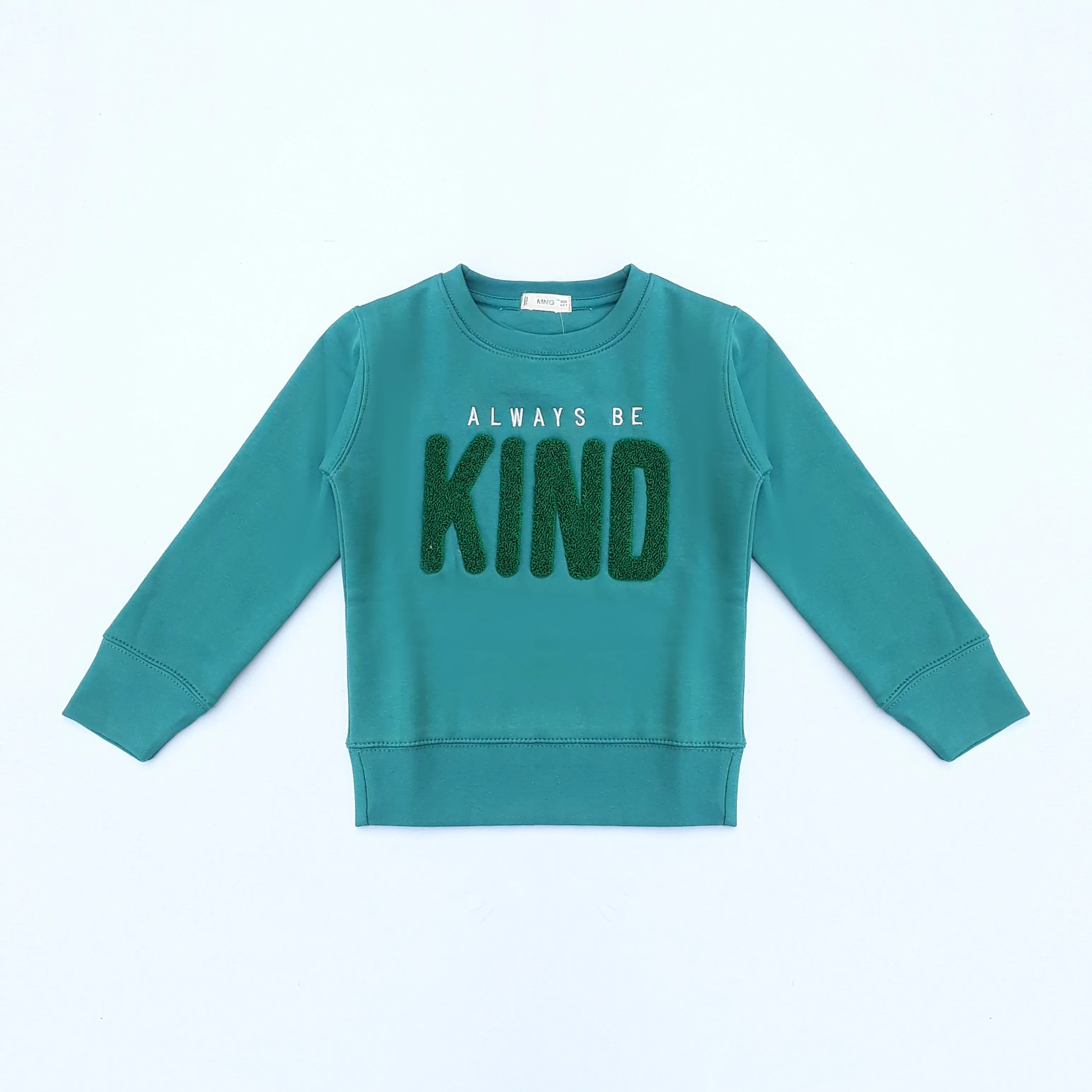 MG - Kids 'Sea Green' Patched Fleece Sweatshirt MG517