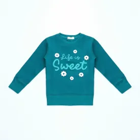 MG - Kids 'Sea Green' Printed Fleece Sweatshirt MG515