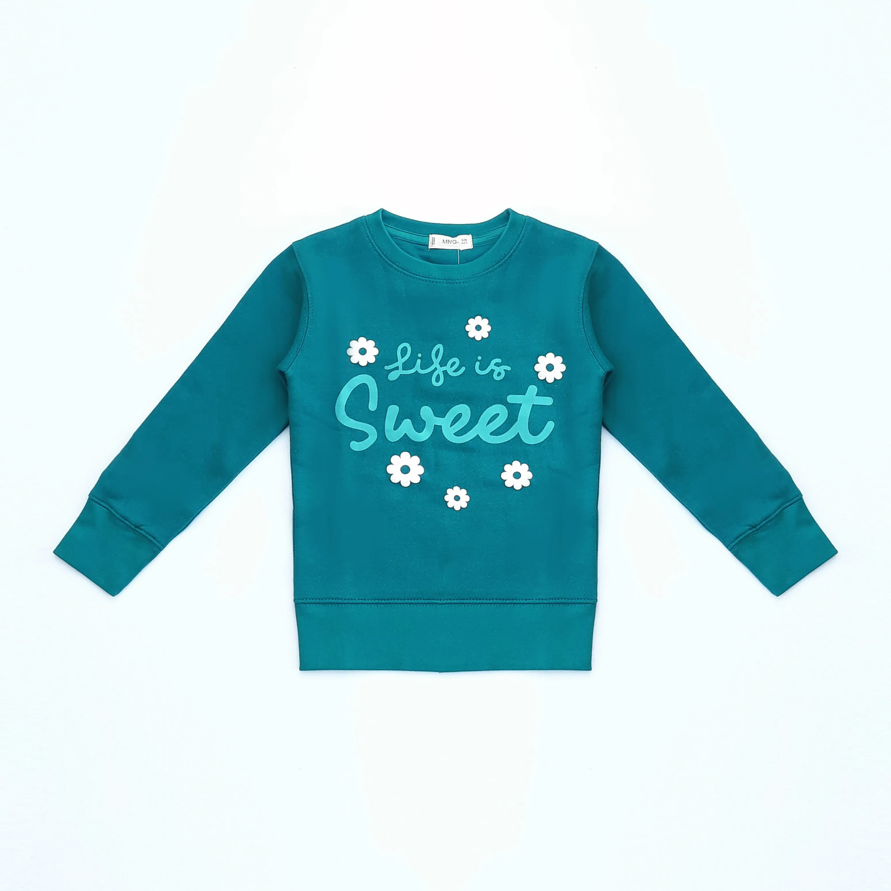 MG - Kids 'Sea Green' Printed Fleece Sweatshirt MG515