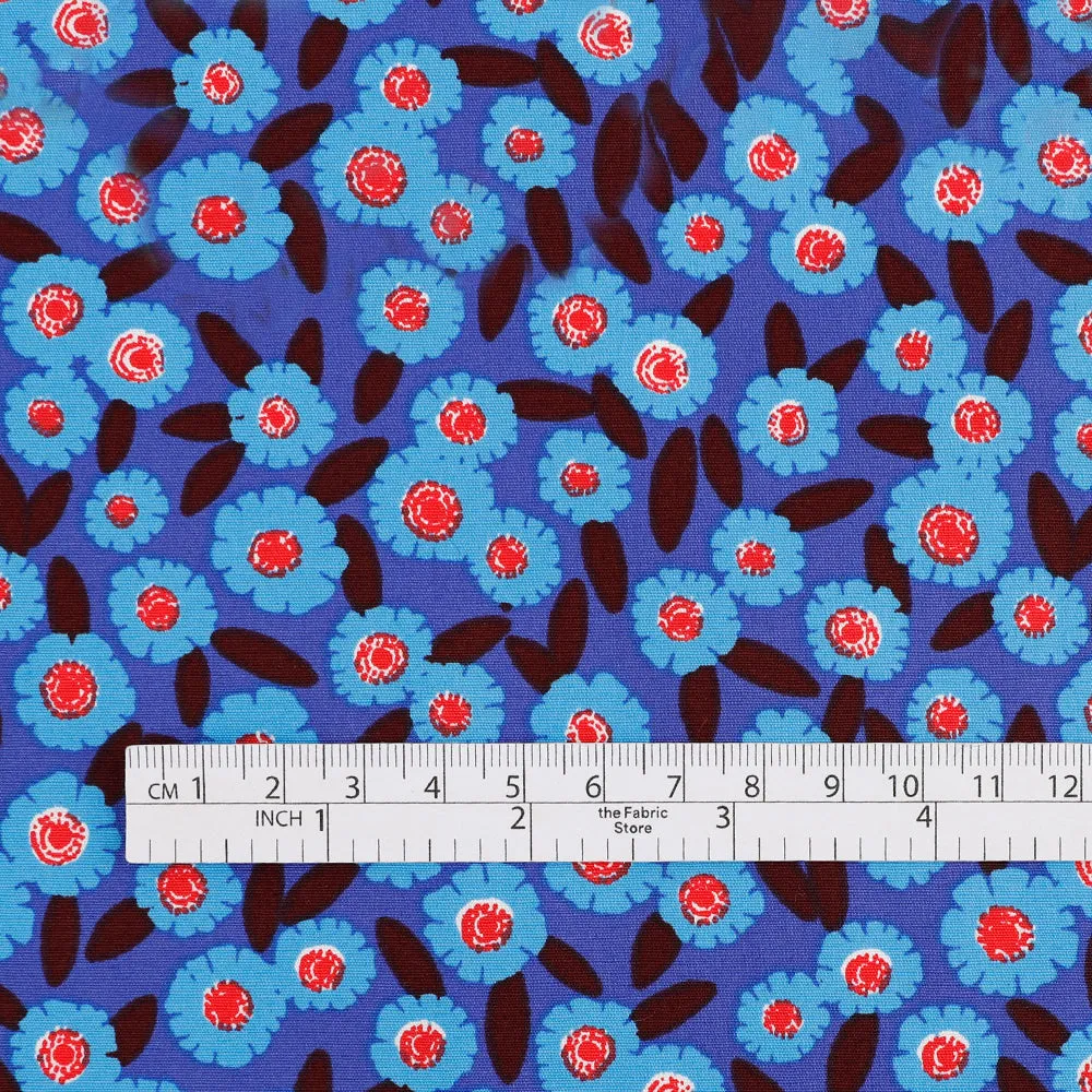 Mini Gaillardia Stretch Cotton - Blue