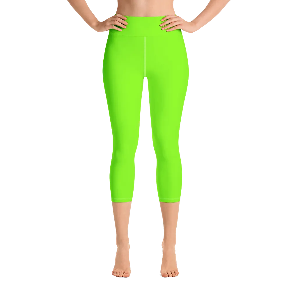Neon Green Capri Yoga Pants