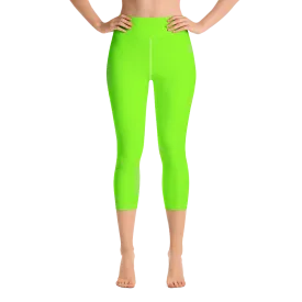 Neon Green Capri Yoga Pants