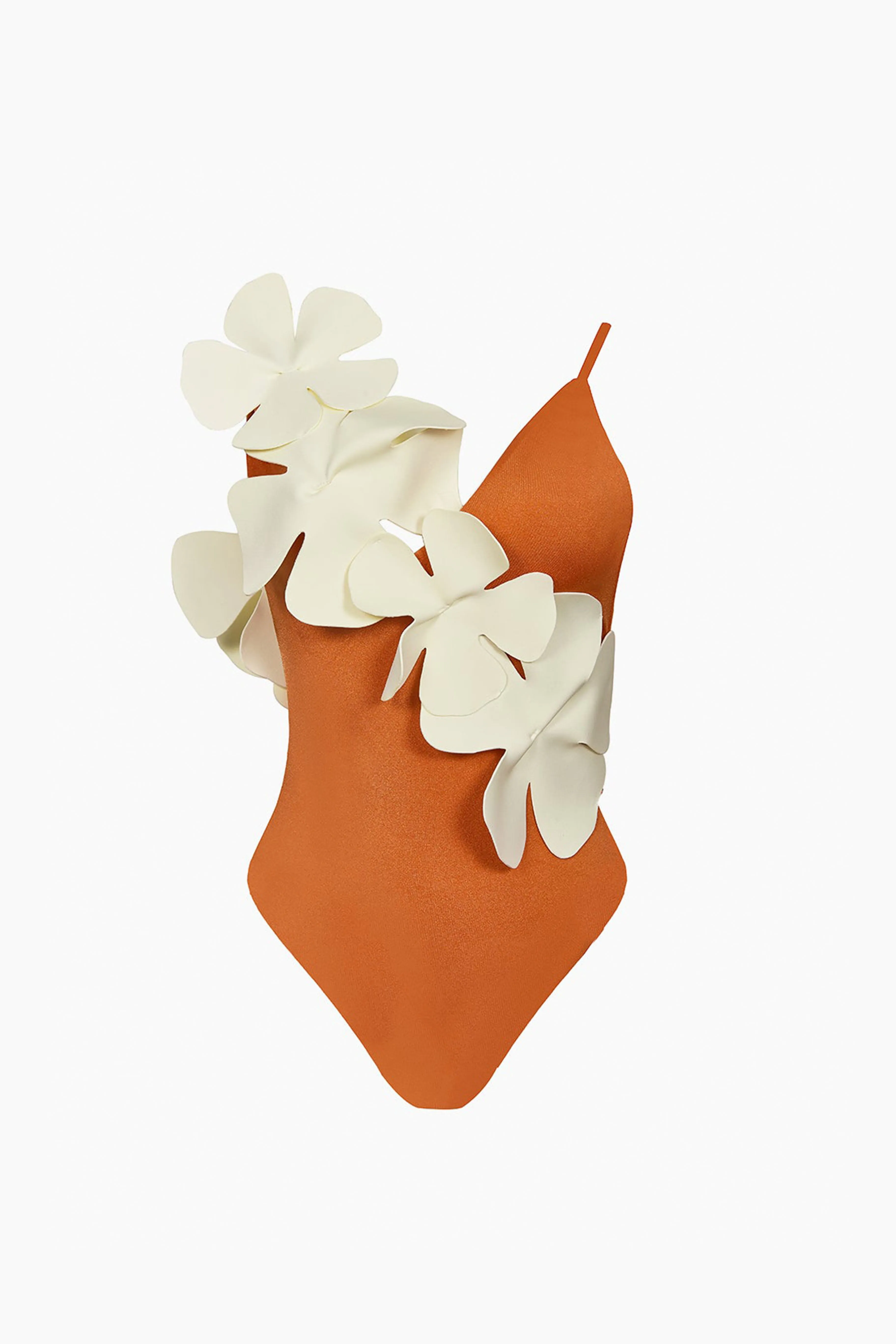 Orange And White Flowers One-piece