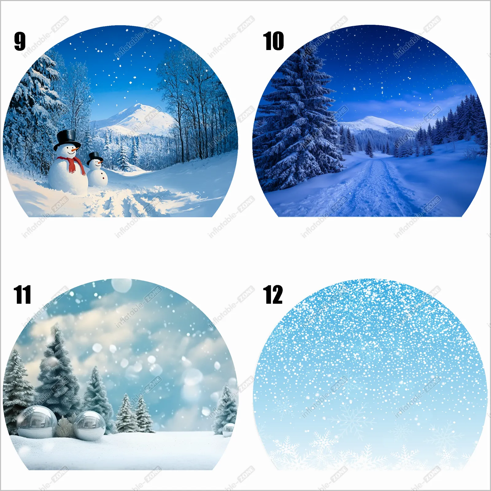 Outdoor Inflatable Christmas Snow Globe Custom Backdrop Human Size Snow Globe Photo Booth For Party