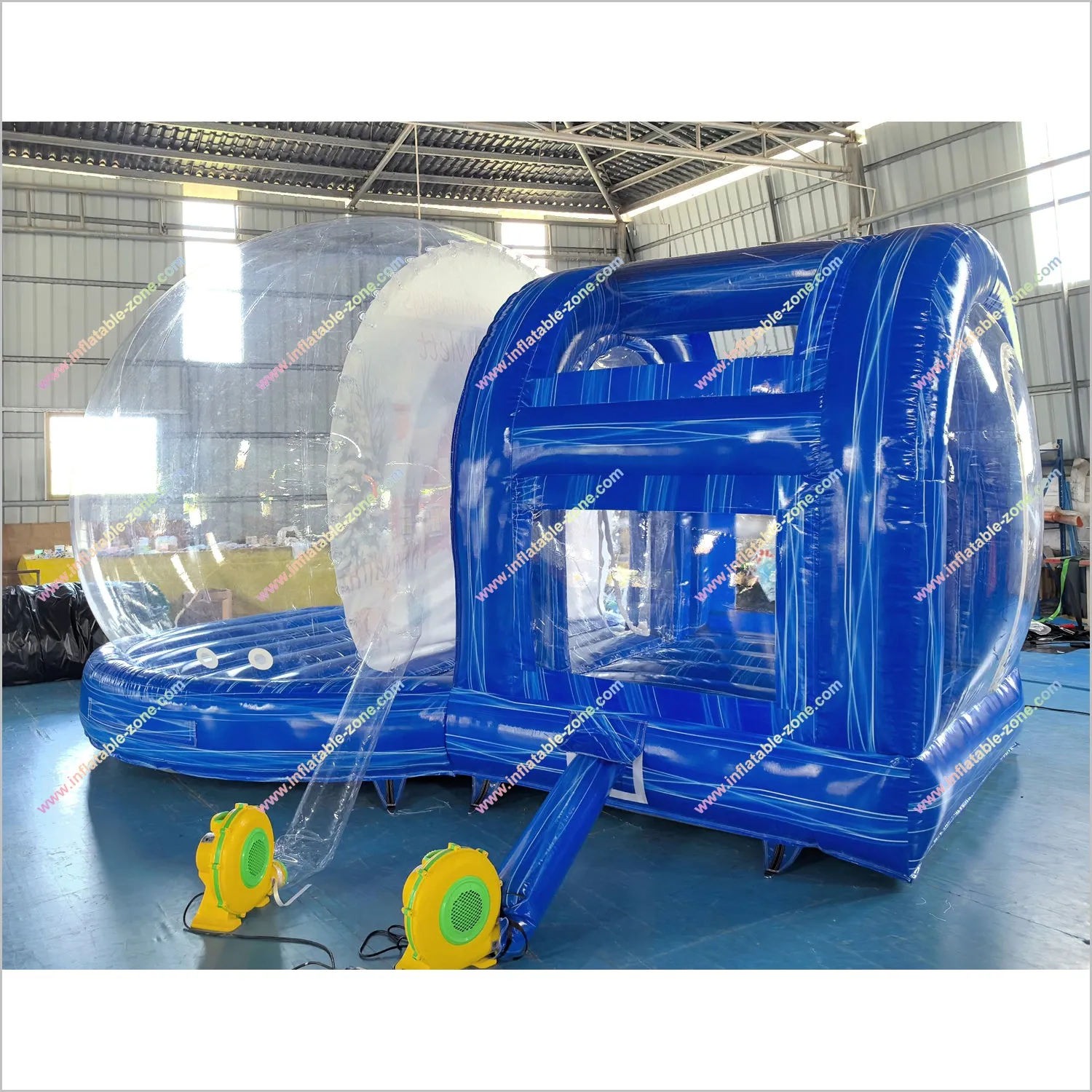 Outdoor Inflatable Christmas Snow Globe Custom Backdrop Human Size Snow Globe Photo Booth For Party