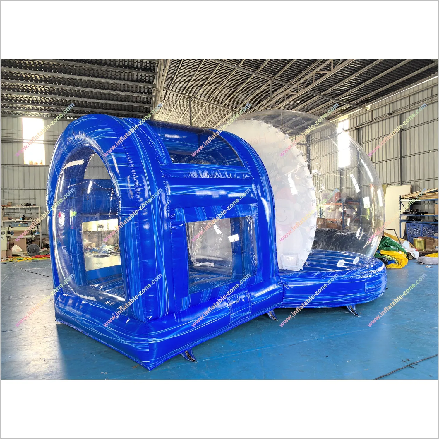 Outdoor Inflatable Christmas Snow Globe Custom Backdrop Human Size Snow Globe Photo Booth For Party