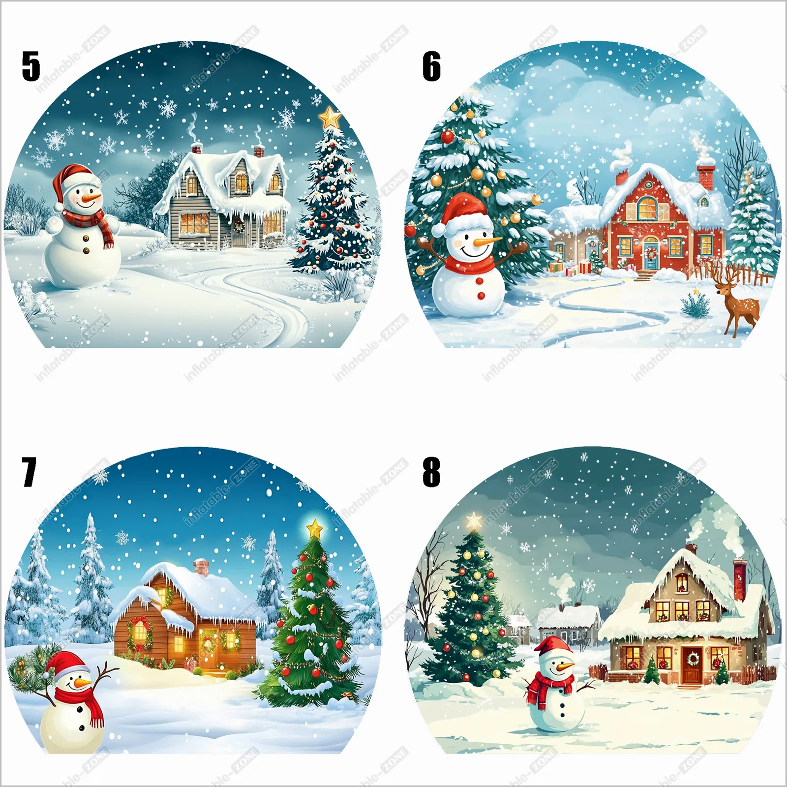 Outdoor Inflatable Christmas Snow Globe Custom Backdrop Human Size Snow Globe Photo Booth For Party