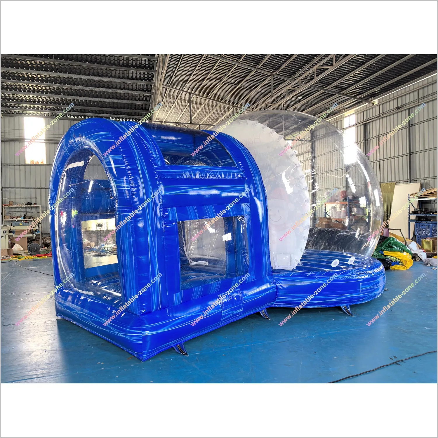 Outdoor Inflatable Christmas Snow Globe Custom Backdrop Human Size Snow Globe Photo Booth For Party