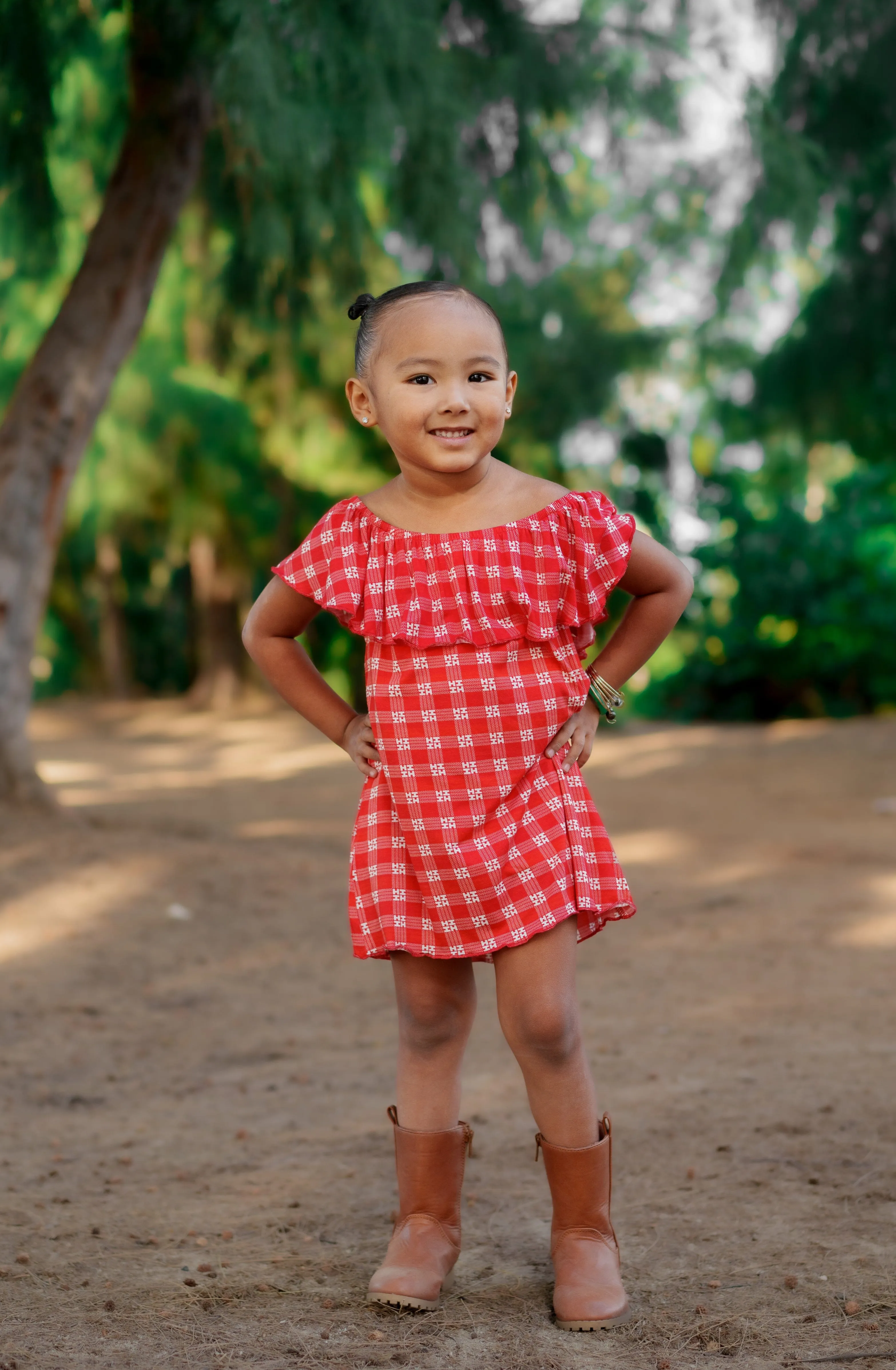 PALAKA KEIKI RED BLOUSE (ALL SALES FINAL)