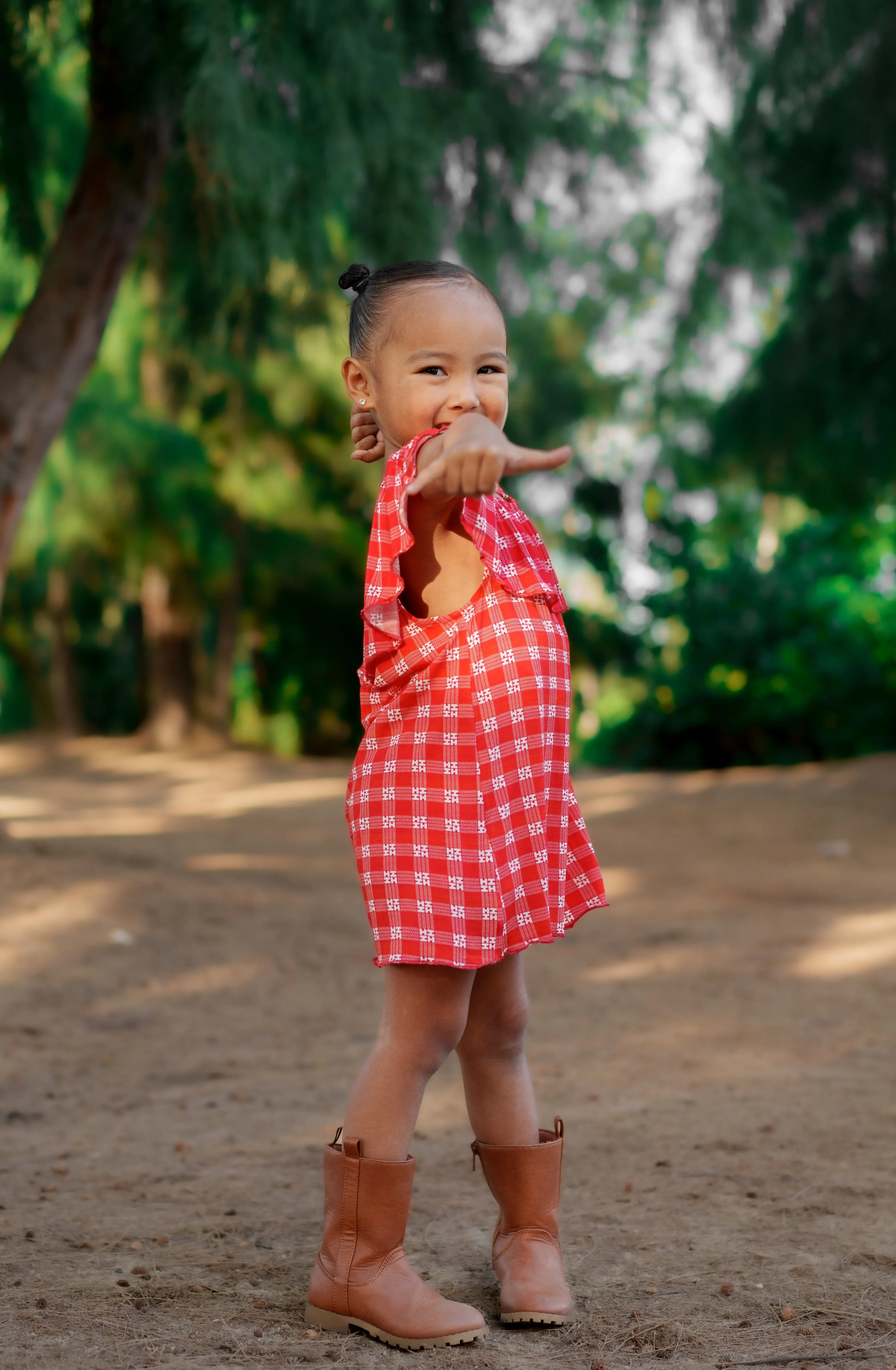 PALAKA KEIKI RED BLOUSE (ALL SALES FINAL)