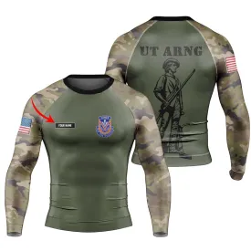 Personalized Utah ARNG Men's Long Sleeve Rash Guard