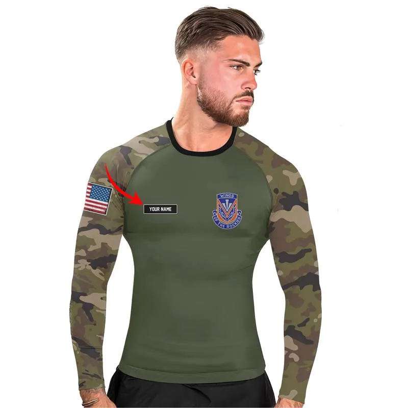 Personalized Utah ARNG Men's Long Sleeve Rash Guard