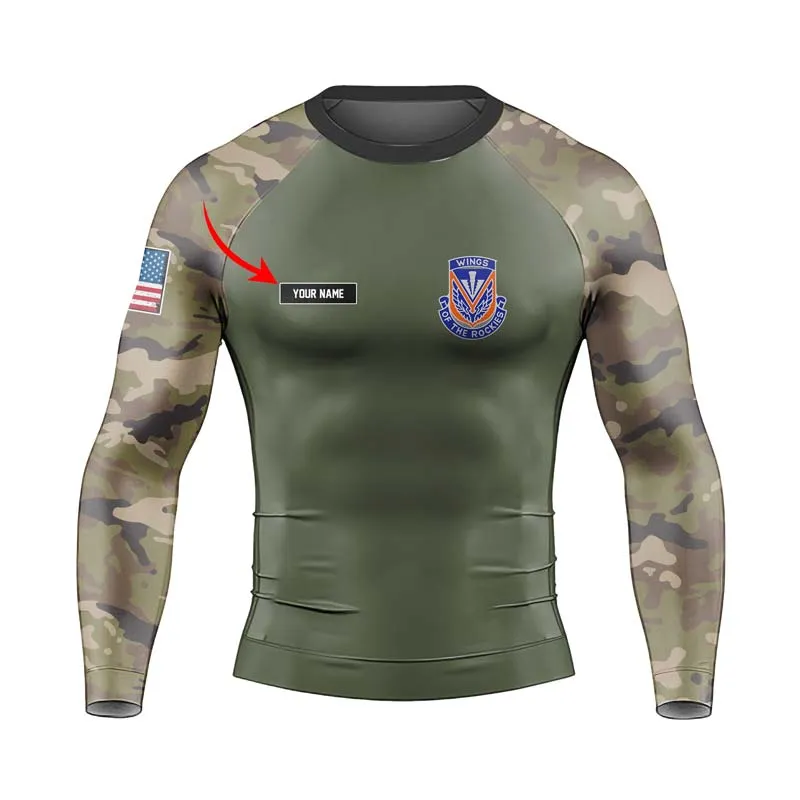 Personalized Utah ARNG Men's Long Sleeve Rash Guard