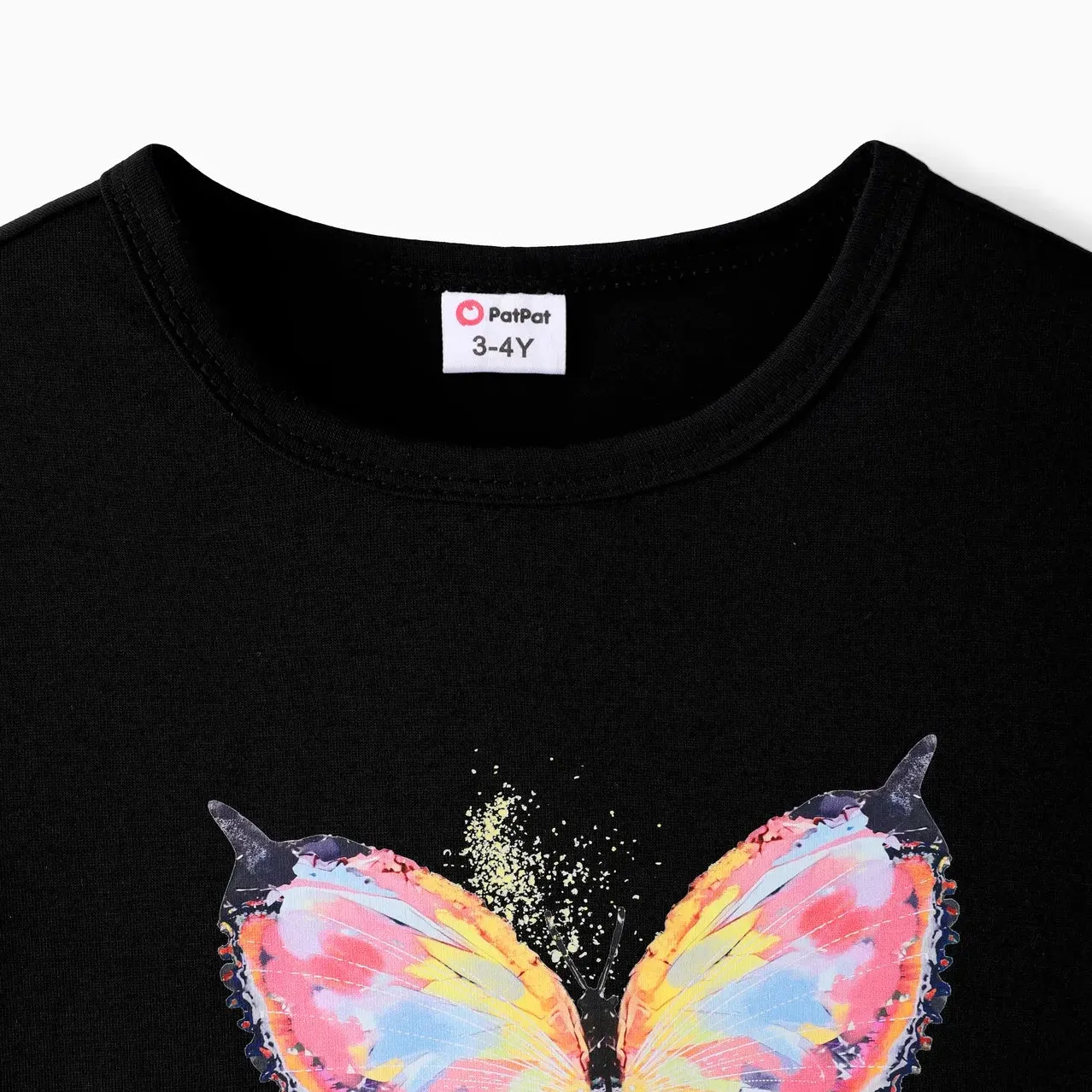 PP-2pcs Toddler Girl Butterfly Print Short-sleeve Tee & Shorts Set PP518