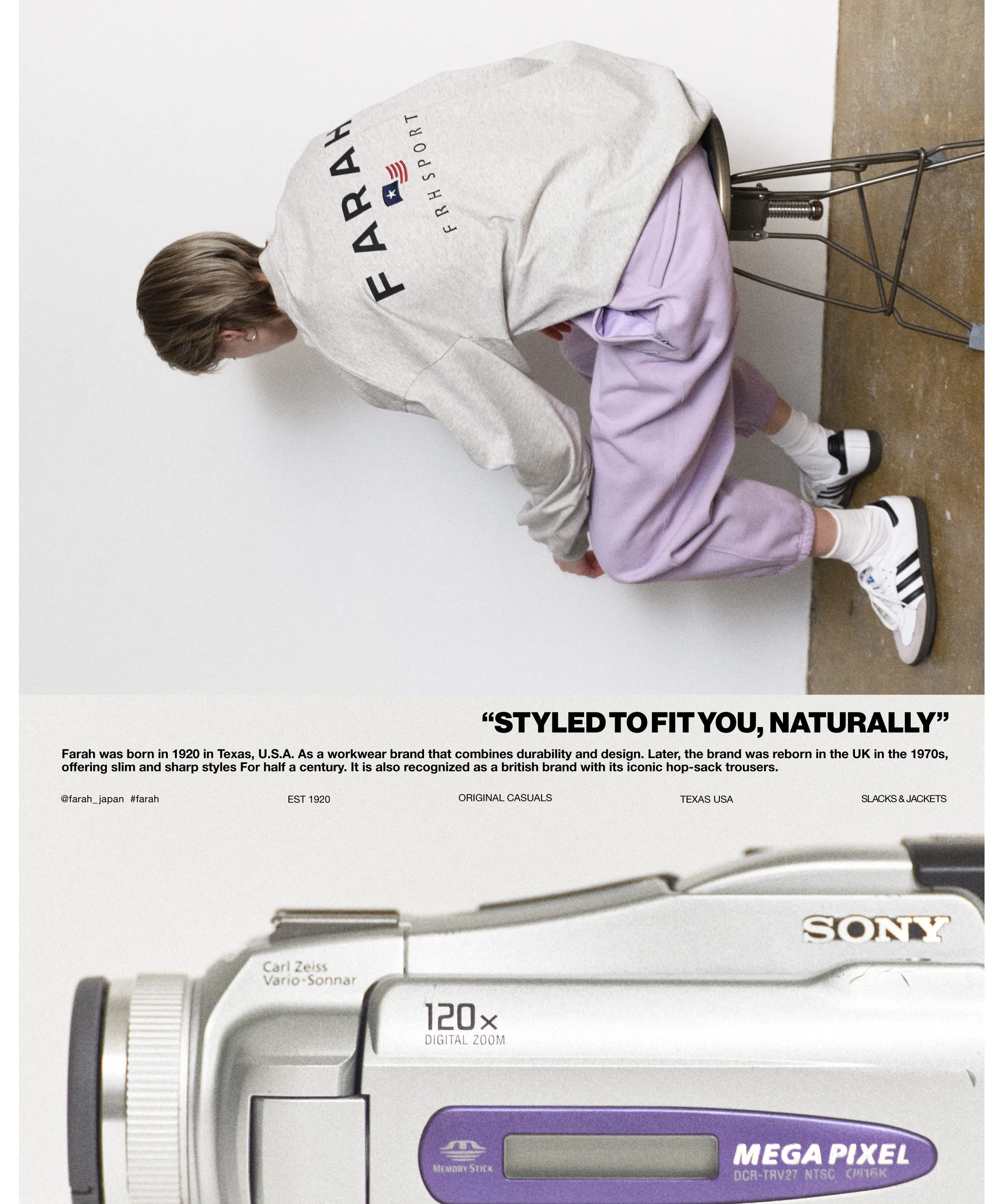 Printed Graphics L/S Tee "FRH SPORT" D.GREY"