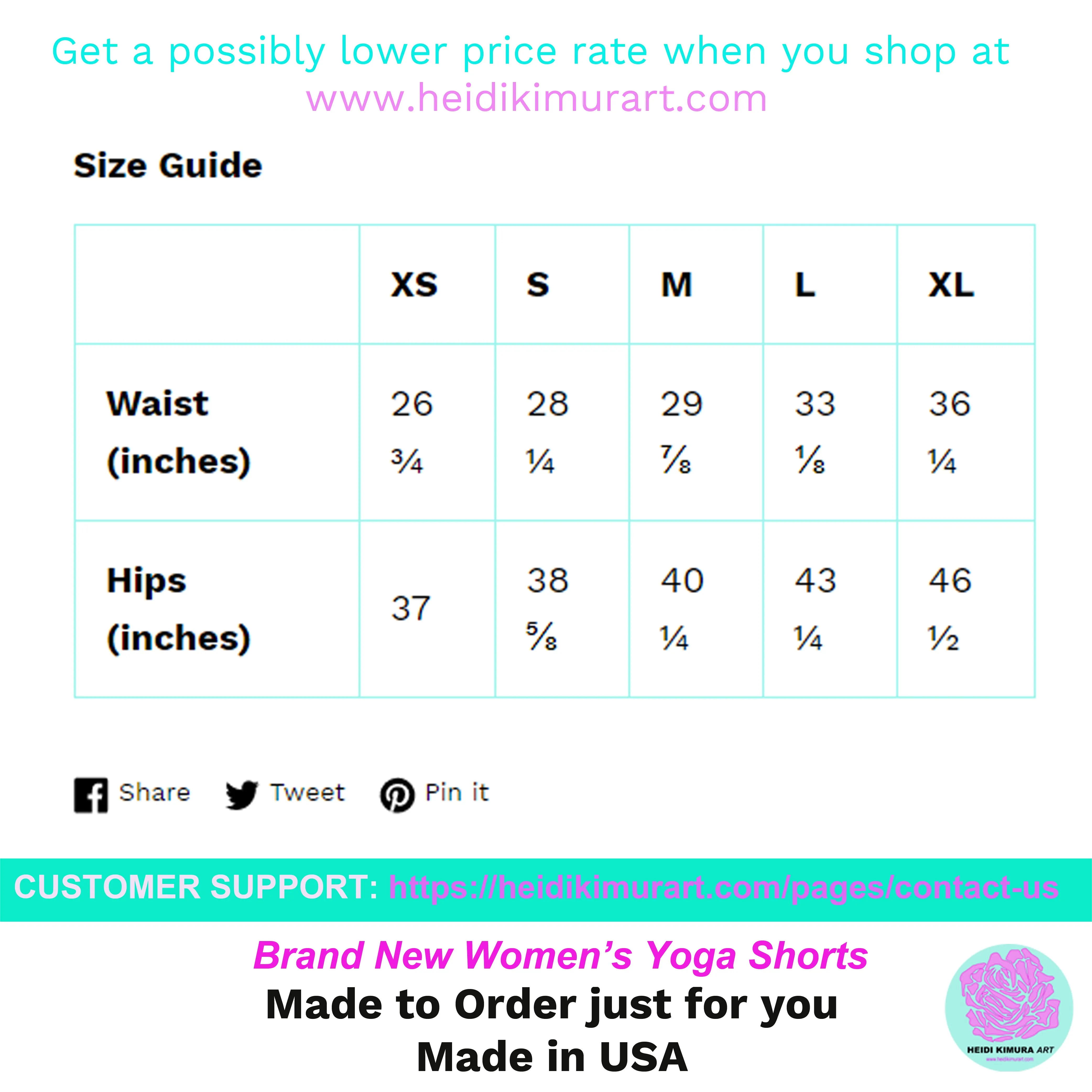 Purple French Lavender Yoga Shorts, Colorful High Waist Floral Flower Print Women's Tights