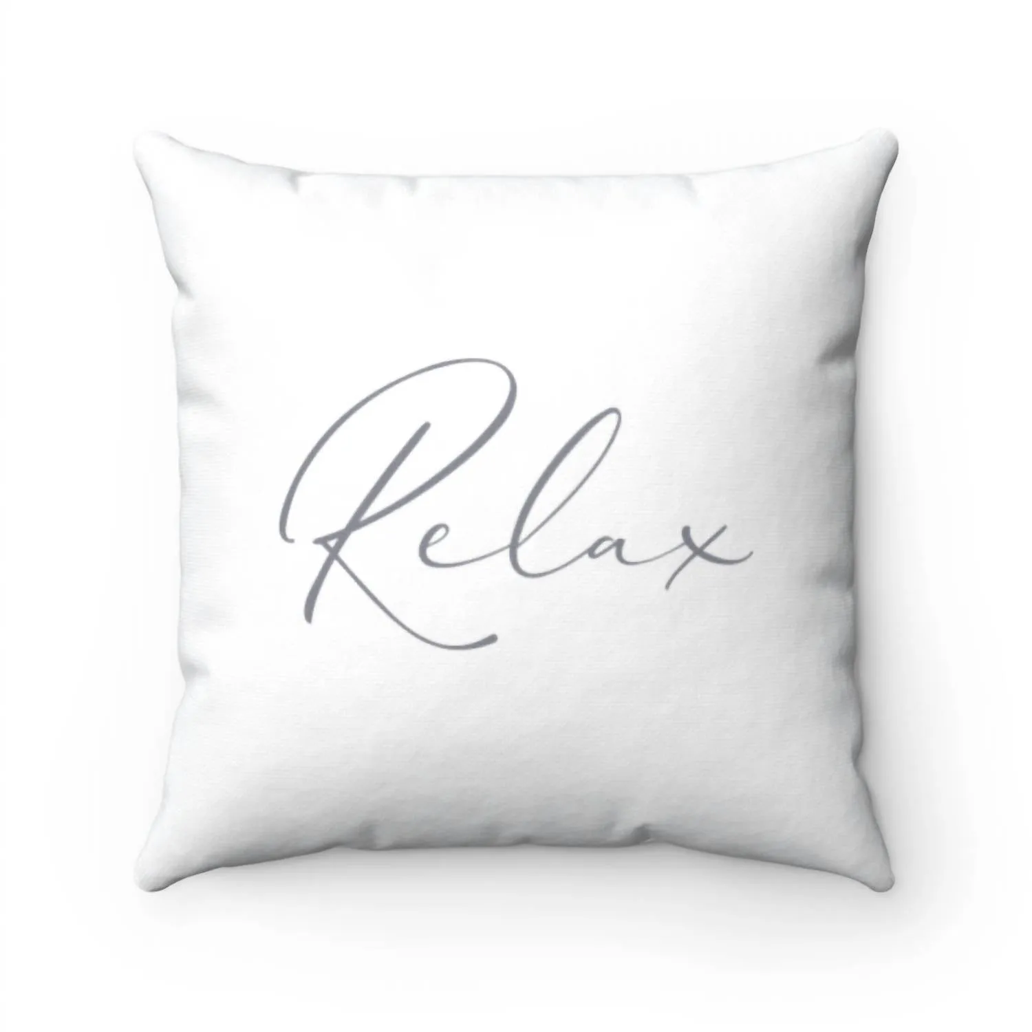 "relax" Decorative Throw Pillow In White