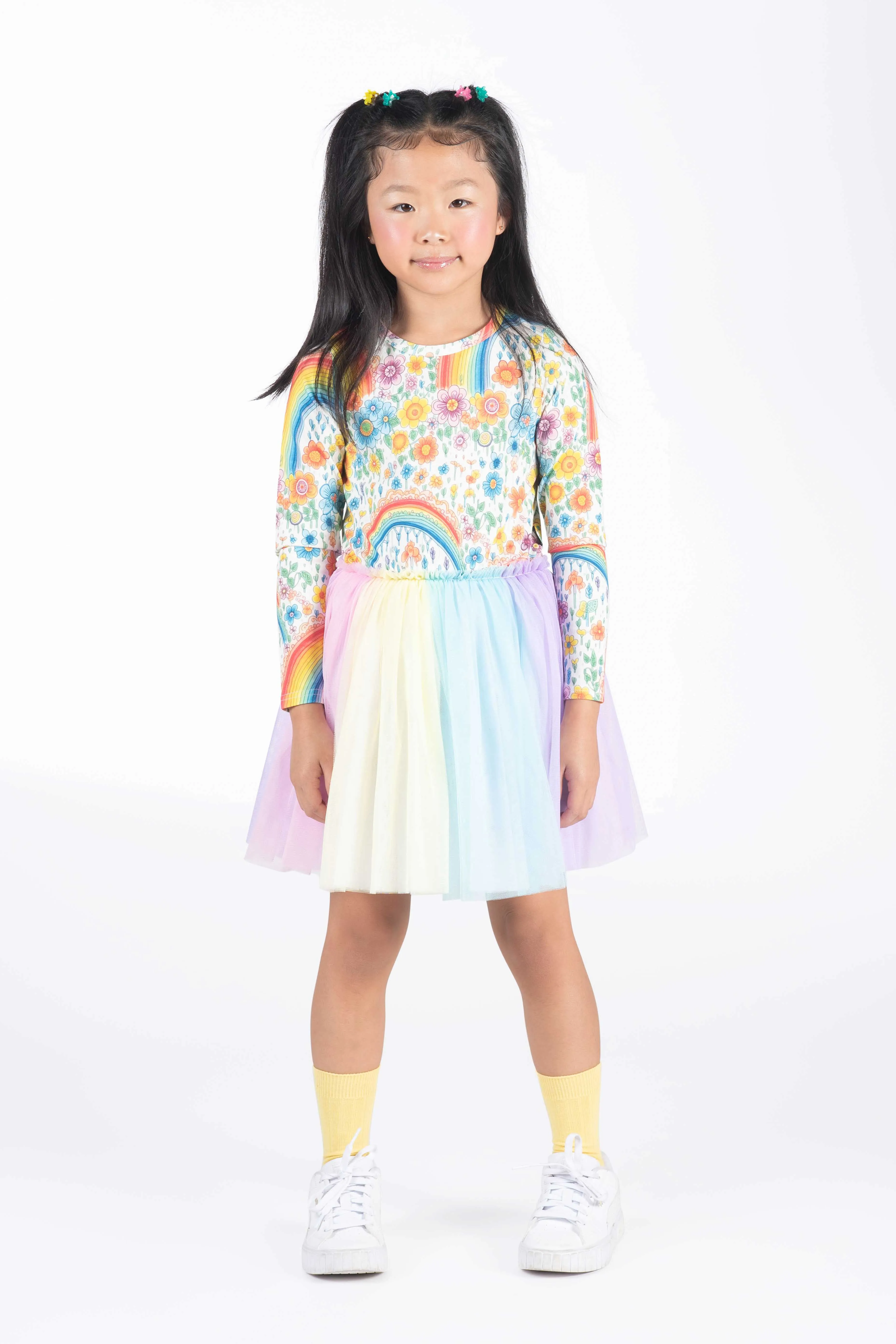 Rock Your Baby Rainbows And Flowers Circus Dress