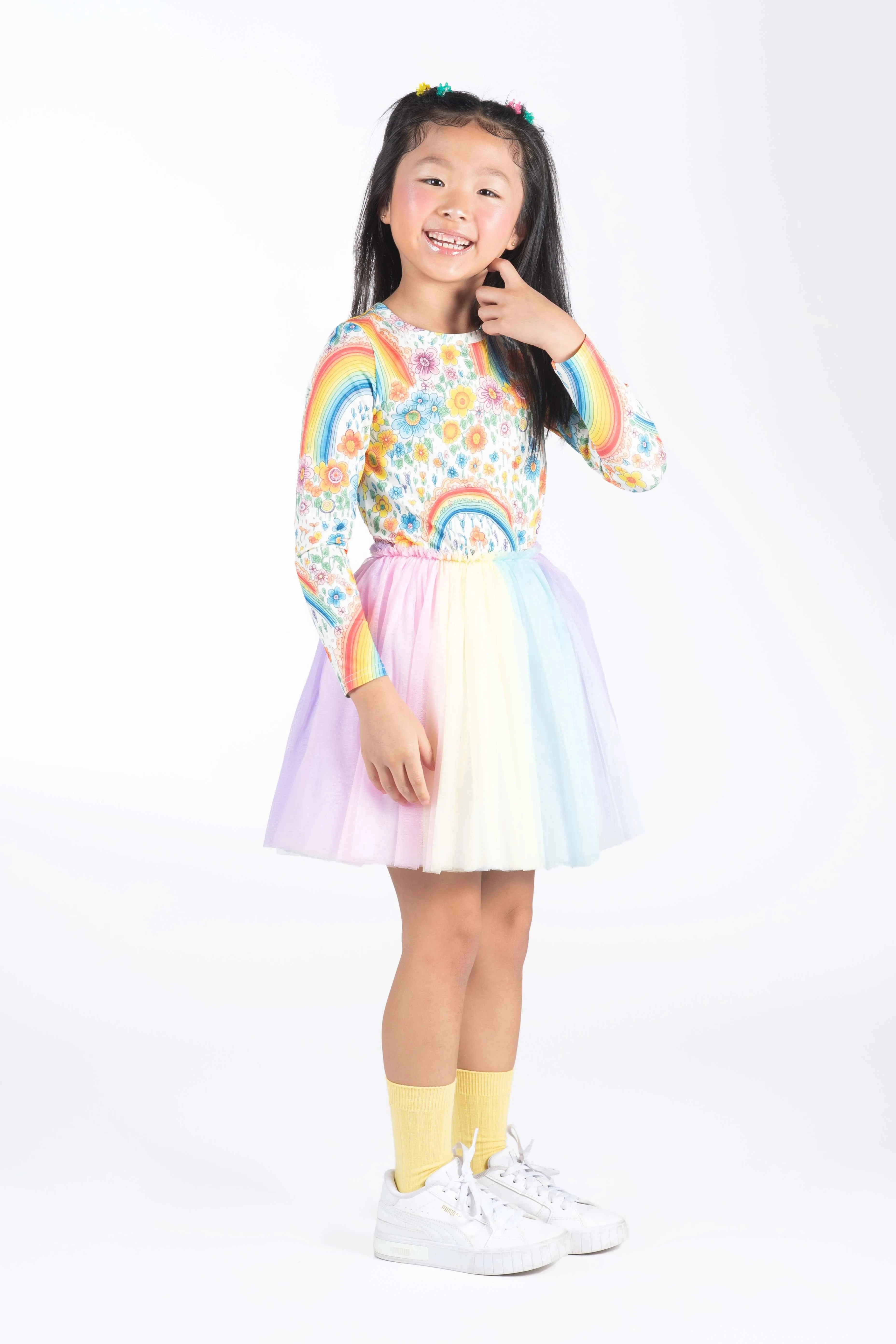 Rock Your Baby Rainbows And Flowers Circus Dress