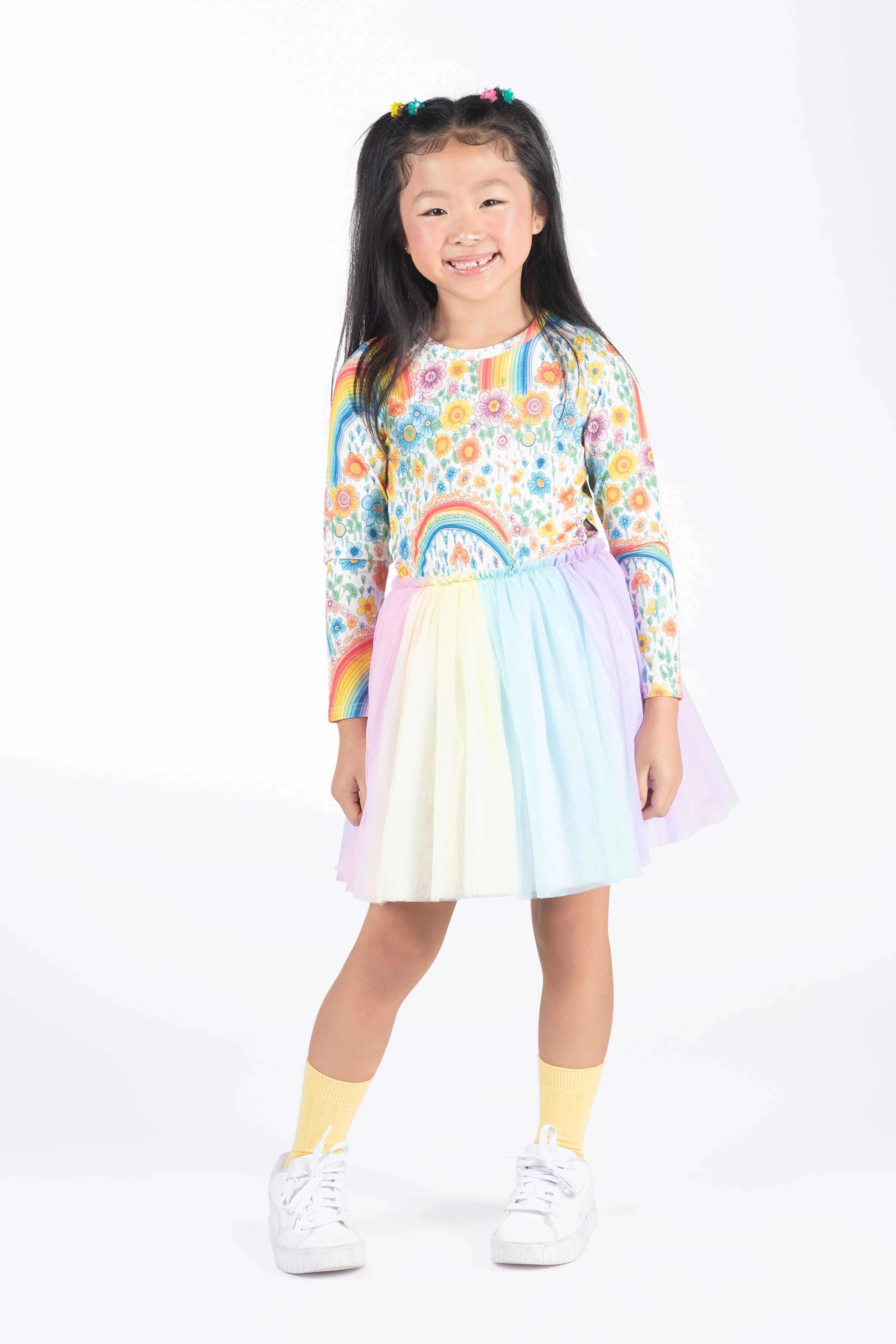 Rock Your Baby Rainbows And Flowers Circus Dress