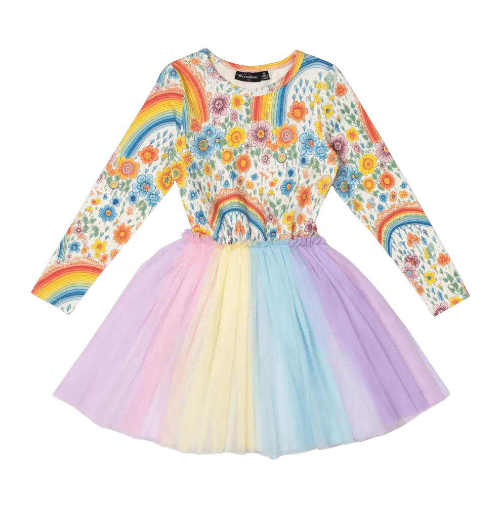 Rock Your Baby Rainbows And Flowers Circus Dress