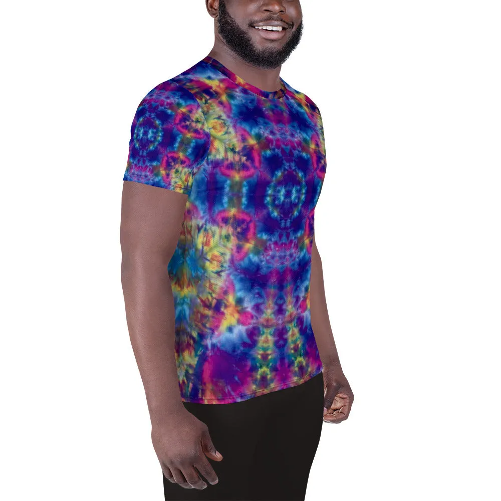 Ruby Timewarp' All-Over Print Men's Athletic T-shirt (Slim Fit)