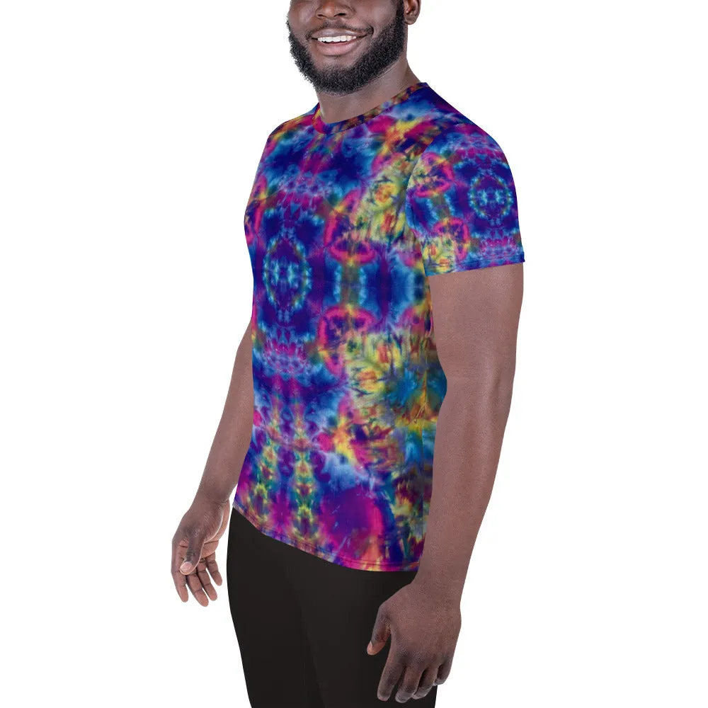 Ruby Timewarp' All-Over Print Men's Athletic T-shirt (Slim Fit)